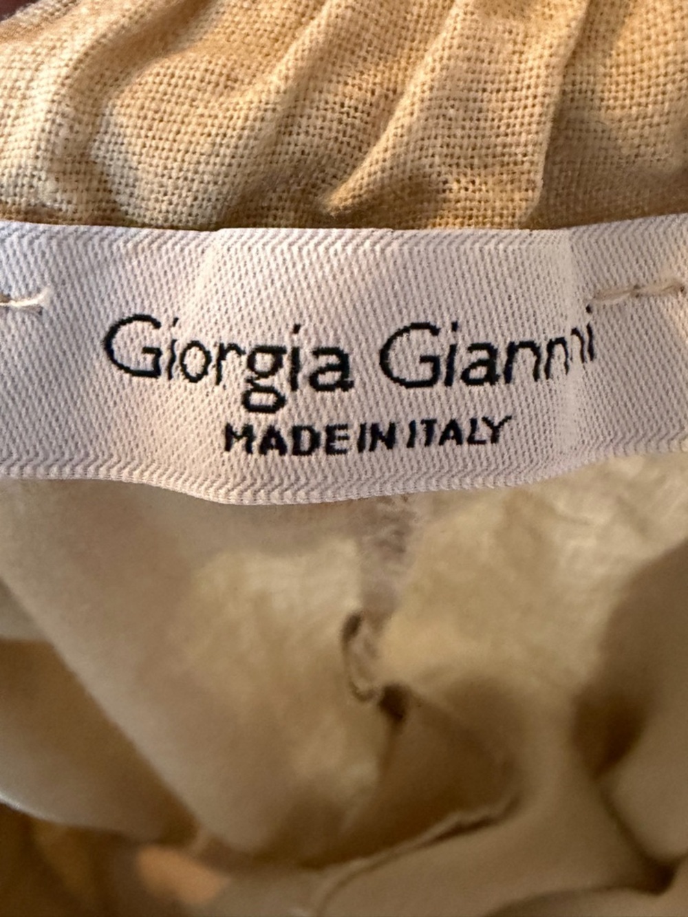 Women’s Cotten-Blend Wide Leg Pants in Light Beige - Picture 3 of 4